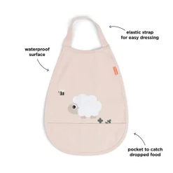 Babero con Goma Tiny farm Powder · Done By Deer