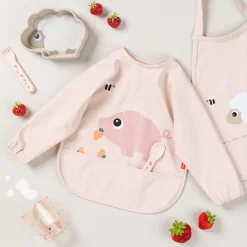 Babero con Mangas Tiny farm Powder · Done by Deer