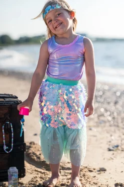 Bling Bling Falda y diadema Sirena Mint · Great Pretenders (4-6 años)