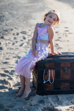 Bling Bling Falda y diadema Sirena Pink · Great Pretenders (4-6 años)