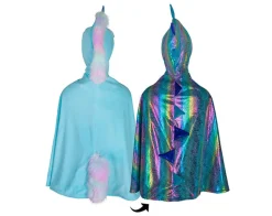 Capa Reversible Dragon y Unicornio Blue · Great Pretenders 5-6 años
