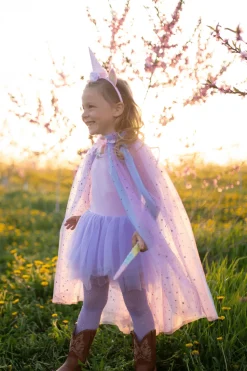 Capa y diadema Unicornio Arcoiris · Great Pretenders 4-6 años