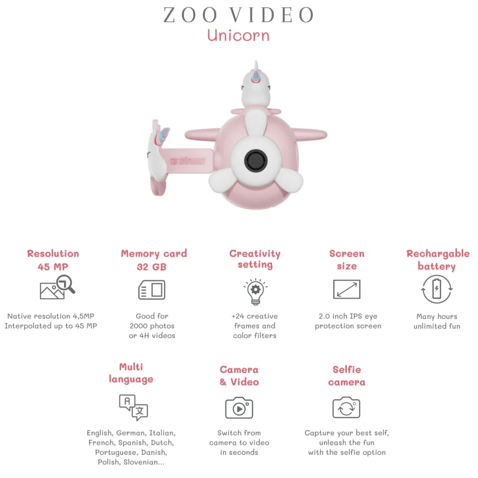 Cámara de Video Zoo Unicorn · The Zoofamily
