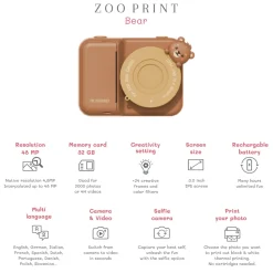 Cámara Fotográfica instantánea Zoo Print Bear · The Zoofamily
