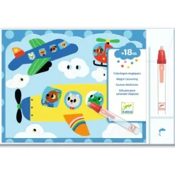 Colorear Mágico con agua Escondido en el cielo · DJECO