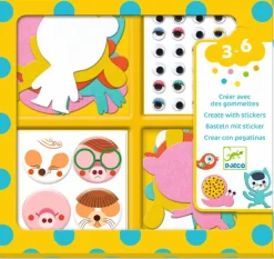 Crear con pegatinas Me gustan los animales DJECO