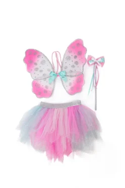 Falda Glitter Rosa Menta con alas y varita · Great Pretenders 4-6 años