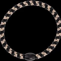 Goma de pelo Kknekki Slim Black-Beige glitter