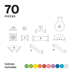 Imanix Tobogán 70 piezas · Braintoys