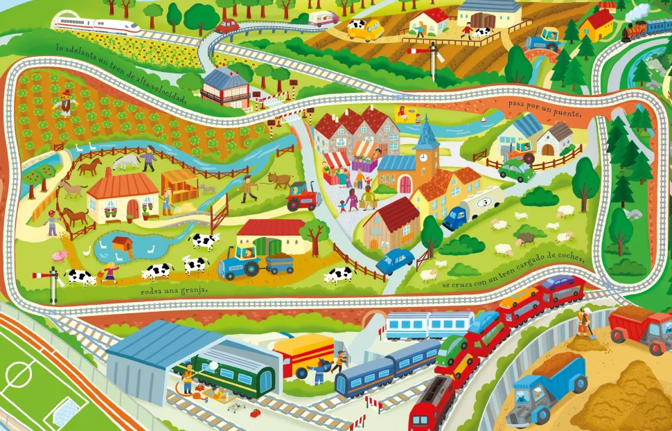 Juega con el libro del tren