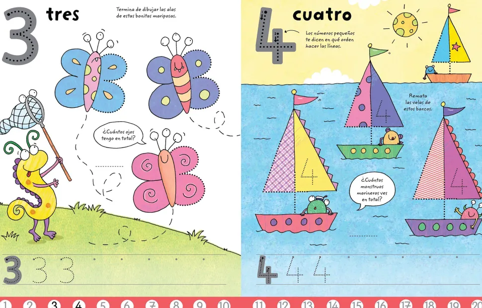 Libro Pizarra · Escribo los números