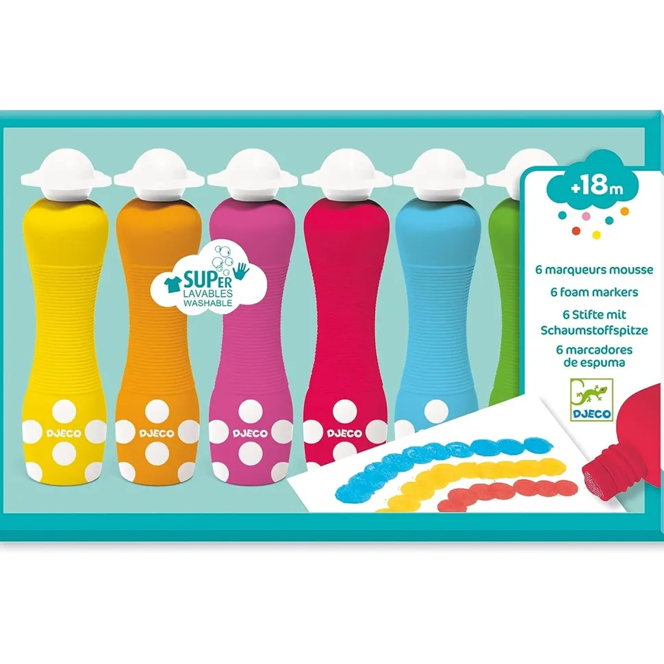 Marcadores de espuma (6 ud) · DJECO