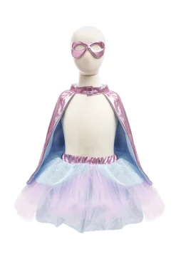 Metallic Pink/Light Blue Super Duper Tutú, capa y máscara · Great Pretenders 4-6 años