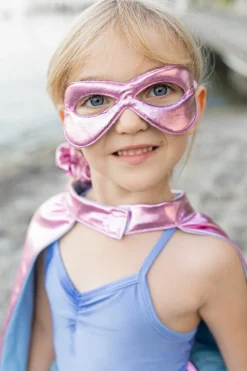 Metallic Pink/Light Blue Super Duper Tutú, capa y máscara · Great Pretenders 4-6 años