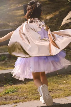 Metallic Rose Gold/Lilac Super Duper Tutú, capa y máscara · Great Pretenders 4-6 años