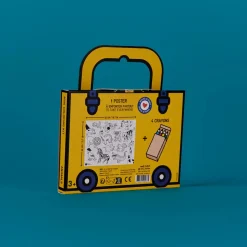 Mini Pocket Animales para colorear + 4 lápices · OMY