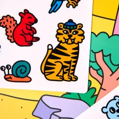 Montessori Animals con pegatinas reutilizables · Omy