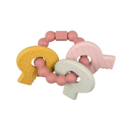 Mordedor Llavero Silicona Rosa · Little Dutch