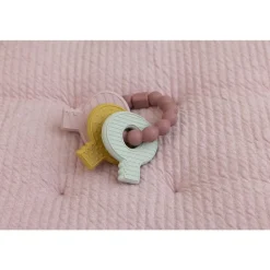 Mordedor Llavero Silicona Rosa · Little Dutch