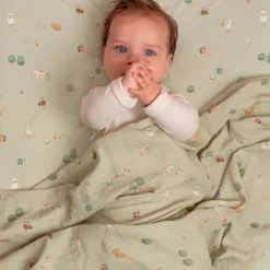 Muselina Algodón Orgánico Little Farm 120 x 120 · Little Dutch