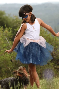 Navy Super Duper Tutú, capa y máscara · Great Pretenders