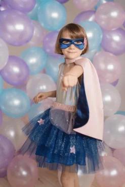 Navy Super Duper Tutú, capa y máscara · Great Pretenders