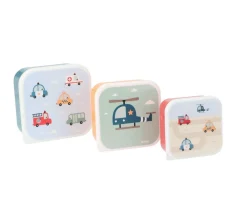 Pack 3 Cajas Almuerzo City Cars