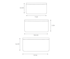 Pack 3 Cajas Almuerzo Geometric Nature