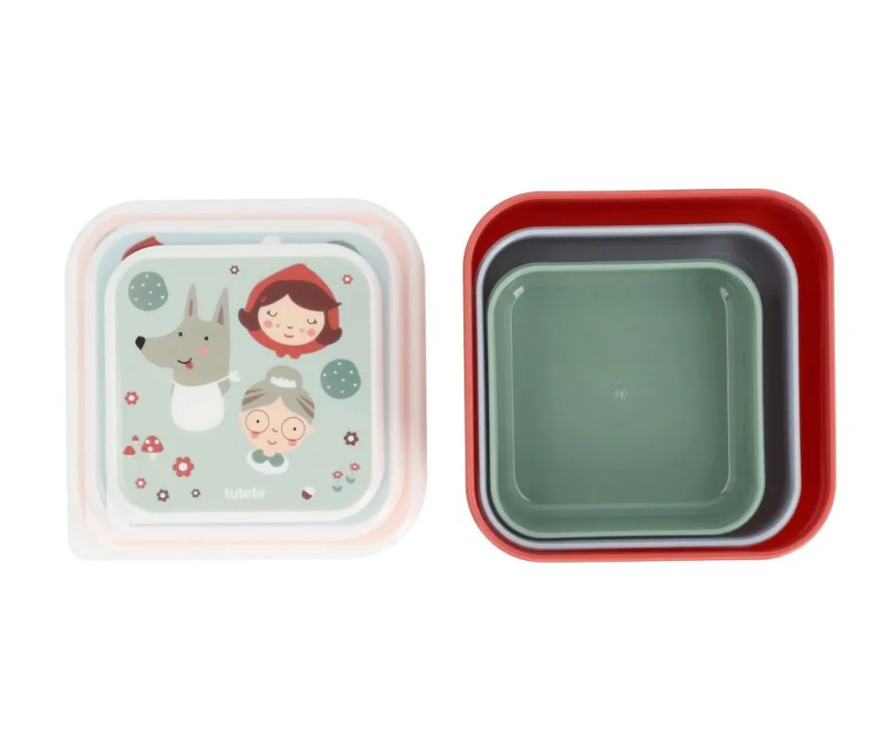 Pack 3 Cajas Almuerzo Little Red