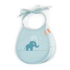 Pack de 2 baberos mini con bolsillo Elphee Blue · Done by Deer