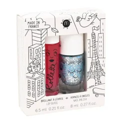 Pack Esmalte de Uñas y Brillo Labial Luna · Nailmatic