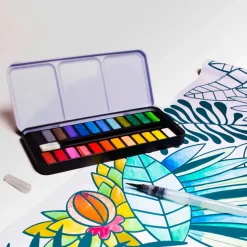Paleta acuarelas 24 colores OMY