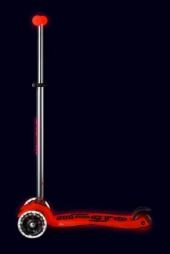 Patinete Maxi Deluxe Glow LED · Rojo