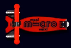 Patinete Maxi Deluxe Glow LED · Rojo