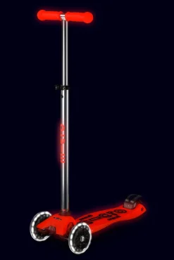 Patinete Maxi Deluxe Glow LED · Rojo