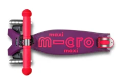 Patinete Maxi Deluxe Plegable Neón LED · Lila/Rosa