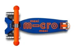 Patinete Maxi Deluxe Plegable Neón LED · Azul/Naranja
