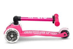 Patinete Mini Deluxe Plegable LED · Rosa