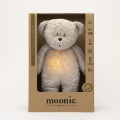 Peluche Luz-Sonido Oso Orgánico Moonie 2.0 Grey