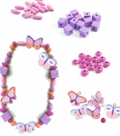 Perlas de Madera Mariposas · DJECO