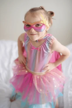 Pink Super Duper Tutú, capa y máscara · Great Pretenders 4-6 años