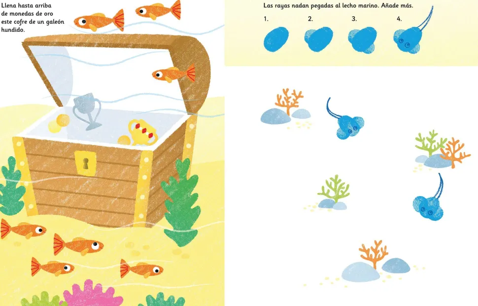 Pinta con los dedos · En el mar