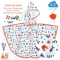 Poncho de Lluvia DJECO · Océano XS 90-110 cm