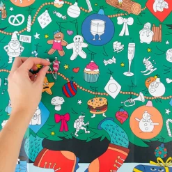 Poster XL Arbol de Navidad colorea y decora 100x70 · OMY