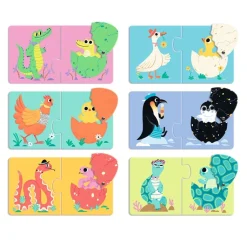 Puzzle dúo Huevos divertidos 12 piezas · Djeco