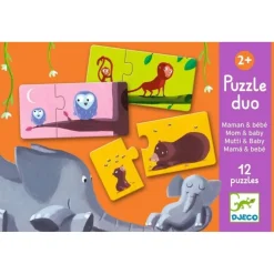 Puzzle dúo Mama y bebé 24 piezas · Djeco