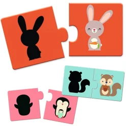 Puzzle dúo Sombras 12 piezas · Djeco