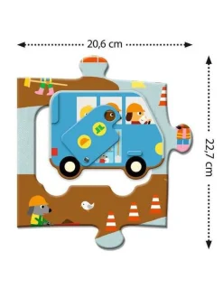 Puzzle Gigante Sitio de Construcción · Djeco