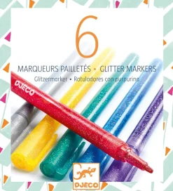 Rotuladores Purpurina Primarios (6 ud) · DJECO