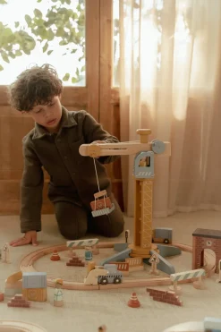Set Construcción con grúa FSC · Little Dutch